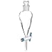 American Educational Bomex Glass Conical Separatory Funnel, with PTFE Stopcock, 100mm Capacity