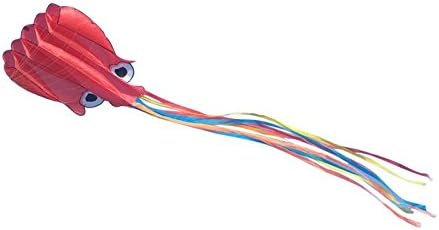 BoooooM Red Software Octopus Kite Large Easy Flyer Kite for Kids 157Inches Long