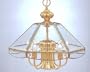 Maxim 90328CLPB Bound Glass 6-Light Chandelier Polished Brass Clear Glass