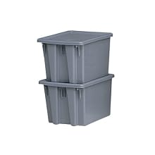 Rubbermaid Commercial 1732 HDPE 16.7-Gallon Palletote Waste Box, Rectangular, 19-1/2" Width x 23-1/2" Depth x 13" Height, Gray