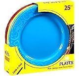 Summer 10 Inch Plastic Plates 25 Count Bright Colors