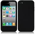 Apple iPhone 4 & 4S Black Silicone case - Solves 'Death grip' issue