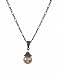 Necklace - N450 - Faceted Fire Polished Crystal Glass Ball Hung on Antique Copper Tone Necklace - 16" ~ Light Colorado Topaz AB (Iridescent)