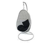 WHITE RAGATTAN HANGING CHAIR