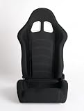 Cipher Auto Black Cloth w/ Grey Stitching Universal Racing Seats (Two Seats) CPA1016