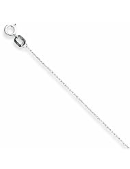 Genuine 14K White Gold Carded Cable Rope Chain 18 Inches 100% Satisfaction Guaranteed.