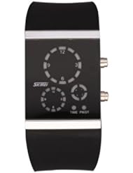 Baolihao New Fashion Silicone LED 3 Cycles Shape Wrist Watch WTH0428