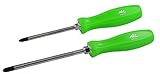 MACTOOLS ペンタグリップスクリュードライバー　プラス#2,#3(緑)