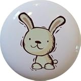 Rabbit Kid's Ceramic Cabinet Dresser Drawer Pull Knob
