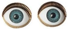 Sexy Poppular Fashion # ES206 eyes gold 2013 fashion earrings gothic stud earring for women wholesale charms T blue BY Mary J