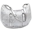 Gigi Chantal Silver Ruched Large Purse
