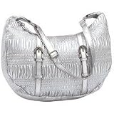 Gigi Chantal Silver Ruched Large Purse