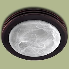 Saturn Bathroom Fan - Imperial Bronze With Frosted Glass
