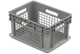 Akro-Mils Straight Container Mesh Sides Solid Base 15-3/4X11-3/4X8-1/4. Package of 12