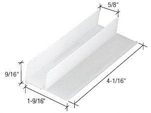 CRL 1-9/16 Wide Sliding Shower Door Bottom Guide