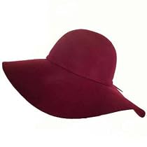 Glamorous Burgundy Wide Brim Diva Style Floppy Hat
