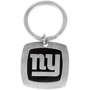 Stainless Steel New York Giants Logo Keychain 35mm X 35mm - JewelryWeb