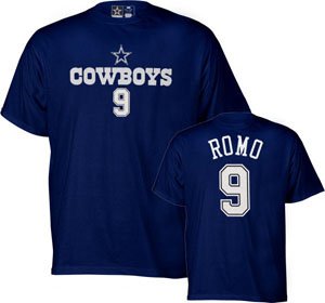 Dallas Cowboys Tony Romo Men's Name & Number Short Sleeve T-Shirt Large