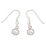 White Cultured Freshwater Pearl Earrings on Sterling Silver French Wire