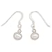 White Cultured Freshwater Pearl Earrings on Sterling Silver French Wire