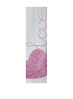 Huella deco Alfombra de Vinilo (Gris/Rosa)