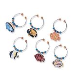 Wine Charms Set of 6 - Tropical Fish