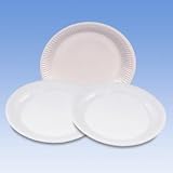 Produkt-Bild: 100 Pappteller weiss 23cm