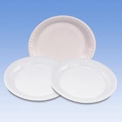 50 Pappteller weiss 23cm