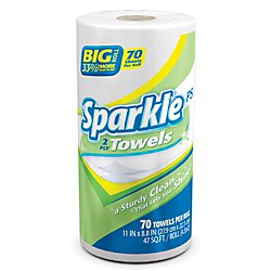 Sparkle Ps(R) Premium Perforated Roll Towels, 2-Ply, 70 Sheets Per Roll, Case Of 30 Rolls