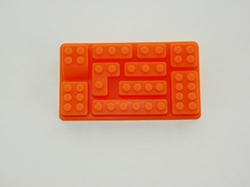 I Love Ice Candy Molds &amp; Ice Trays - Lego Building Bricks New Orange
