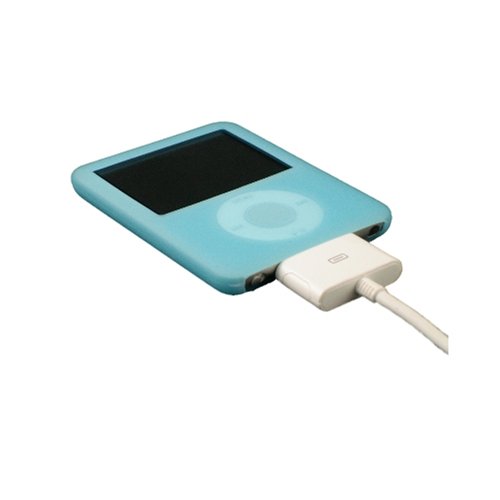 iPod Nano 3rd Generation Silicone Skin Case with Screen Protector (Blue) - Prime & Super Saver Eligible When Purchased From Aztech Accessories