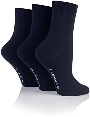 Glenmuir Ladies 3 Pair/Pack Solid Tiffany Navy