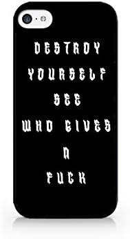 Destroy Yourself - BLACK - iPhone 5C - Hard Plastic Phone Case - Black Phone Case