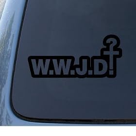 WWJD - What Would Jesus Do? - Vinyl Decal Sticker #1309 | Vinyl Color: Black