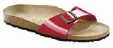 Birkenstock slippers Madrid from Birko-Flor in Tango Red Patent with a regular insole