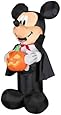 HALLOWEEN DECORATION LAWN YARD INFLATABLE AIRBLOWN DISNEY VAMPIRE MICKEY MOUSE AND PUMPKIN 3.5' TALL