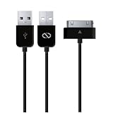 Naztech Charge and Sync USB Cable for Apple iPod, iPhone, and iPad – Retail Packaging – Black