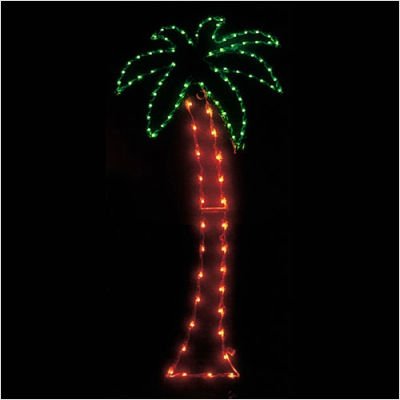 Lighted Holiday Display 6033 Small Palm Tree – Amber/Green
