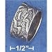 Plain Sr-2869 : Sterling Silver Antiqued 10mm Band With Antiqued Crosshatchs & Hp Lig...