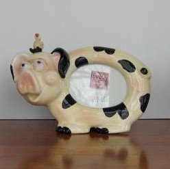 Ceramic Pig Picture Photo Frame
