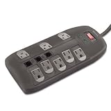 INNOVERA Surge Protector 8 Outlets 6ft Cord Tel/DSL 2160 Joules Sliding Safety Outlet Covers