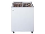 Review Summit  / Summit SCF680 7.0 cu. ft. Freestanding Chest Freezer with Manual Defrost, Aluminum Interior, Flat Top, 2 Sliding Glass Lids, Lock, Casters and For Commercial Use