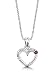 18k White Gold or Yellow Gold Amethyst and Diamond Open Heart Pendant