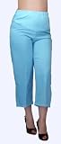 Capri maternity pants with elastic underbelly band