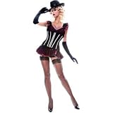 Paper Magic Womens French Kiss Burlesque Dancer Costume