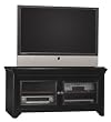 Stanford Collection Video Base in Antique Black / Hansen Cherry Finish By Bush Furniture