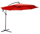 Patio Umbrellas - 10 Ft. Offset Ez Adjustable Roll-up Umbrella - Orange