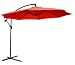 Patio Umbrellas - 10 Ft. Offset Ez Adjustable Roll-up Umbrella - Orange