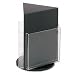~:~ DEFLECTO CORPORATION ~:~ Three-Pocket Plastic Countertop Revolving Magazine Display Rack, Clear