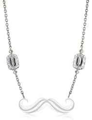Tarina Tarantino "Parlour Girl" Acrylic Lasered Mustache Pendant Necklace